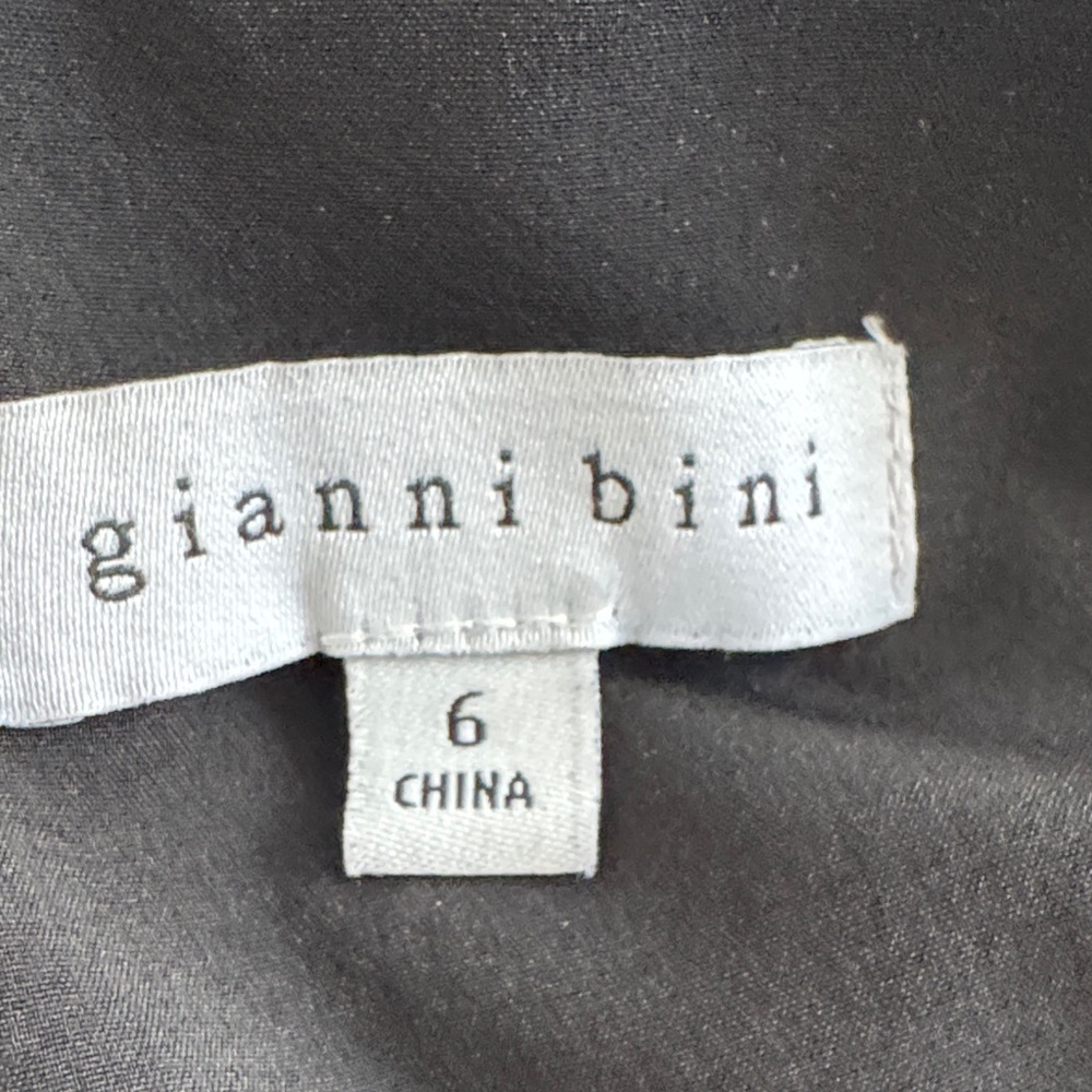 Gianni Bini Black One-Shoulder Satin Wrap Dress - Picture 4 of 4